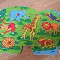 Puzzle bambino in legno zoo e cubotti Disney