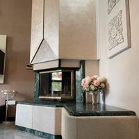 Camino Palazzetti (Termocamino) in marmo verde