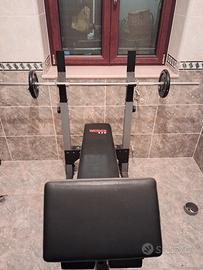 Panca  multifunzione pesi con supporto bilanciere