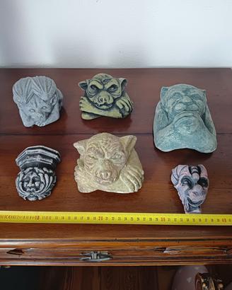 Sei Gargoyle, riproduzioni di figure antiche