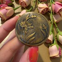 Antico porta cipria Art Nouveau 1900 stile Gallé