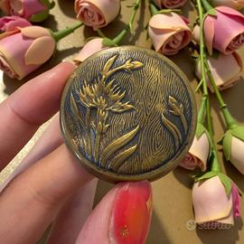 Antico porta cipria Art Nouveau 1900 stile Gallé