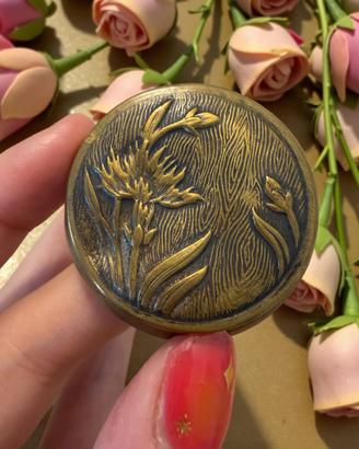 Antico porta cipria Art Nouveau 1900 stile Gallé