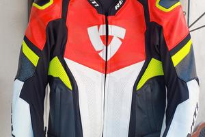 Giacca Moto Rev'it! Hyperspeed Air Nero-Rosso Fluo