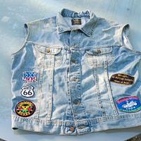 gilet Lee in Jeans da bikers giubbotto 