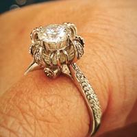 Anello 'Rosa' con Moissanite 