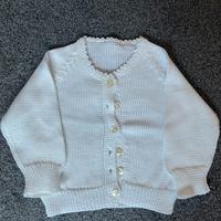 Cardigan cotone bianco 6 mesi