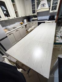 cucina angolare LEGNO MASSELLO+ tavolo e 6  sedie