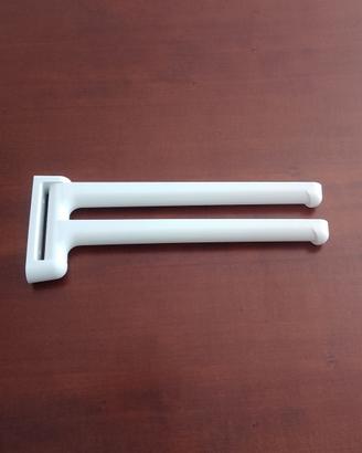 Porta asciugamani bagno da parete, 2 bracci mobili