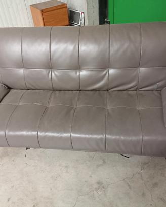 Divano letto ricci casa ecopelle grigio 