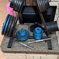 Set Pesi Palestra in GHISA  + Bilancieri e 
