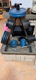 Set Pesi Palestra in GHISA  + Bilancieri e 