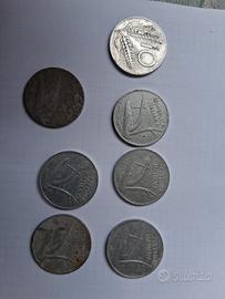 monete da10 Lire italianedel tipo "Spiga", 1955