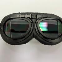 Occhiali da moto modello vintage lente trasparente