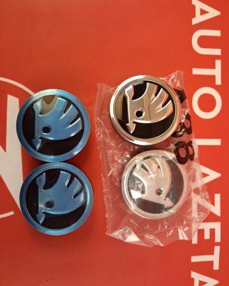 COPRIMOZZI Skoda Set da 4 56mm Originali Codice 5E