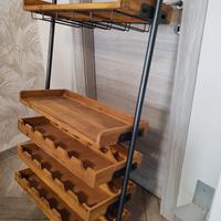 Cantina porta bottiglie e bicchieri