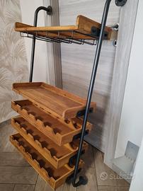 Cantina porta bottiglie e bicchieri