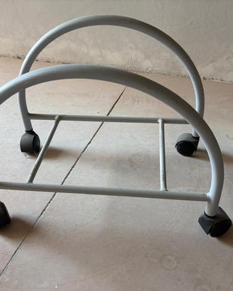 Supporto carrellato porta PC / CPU in metallo con