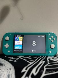 nintendo switch lite turchese + custodia zelda