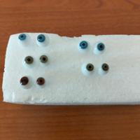 Set 5 coppie occhi  in vetro soffiato per bambole 