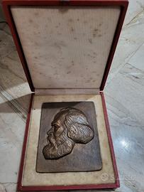 Targa di bronzo Karl Marx  commemorativa DDR