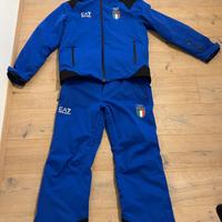 Tuta sci Emporio Armani FISI azzurri completo ITA