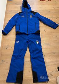 Tuta sci Emporio Armani FISI azzurri completo ITA