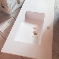 IperCeramica Mensola con Lavabo 140 x51.5 dx