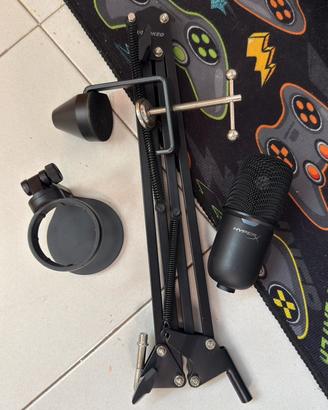 Microfono Hyper X Solocast + Braccio scrivania
