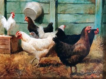 Dipinto olio su tavoletta di Gianni Strino 