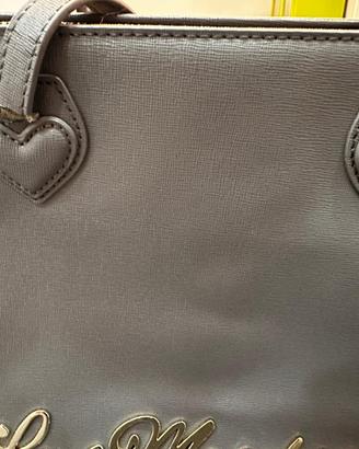 borsa moschino pelle grigia