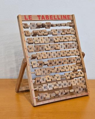 Tabella delle moltiplicazioni in legno