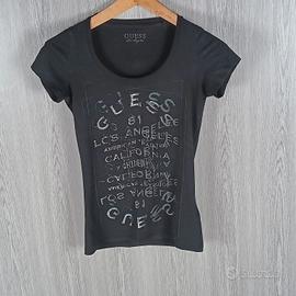 maglietta donna GUESS taglia S -nera strass
