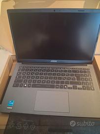 Notebook MSI acquistato 29/08