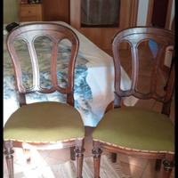 due sedie fatte a mano fine 800