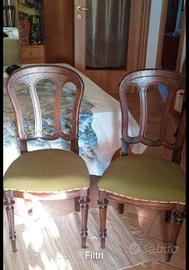 due sedie fatte a mano fine 800
