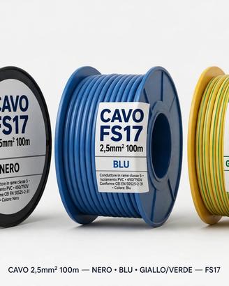 Filo elettrico 2,5 mm matasse da 100 m
