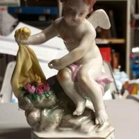 putto cherubino antico 1800 Meissen Dresden cm 15