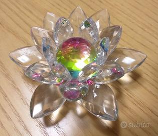 Cristallo fiore di loto arcobaleno