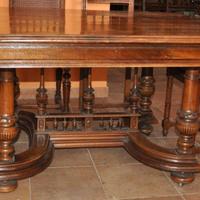 Tavolo Francese '800 in noce (allungabile) 8 sedie