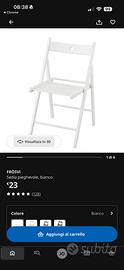 Set 4 sedie pieghevoli