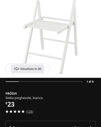 Set 4 sedie pieghevoli