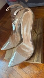 Scarpe trasparenti tacco a spillo 10cm