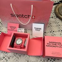 Omega x swatch mission to the pink moon phase