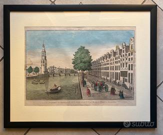 Quadro riproduzione veduta isola Neufie Amsterdam