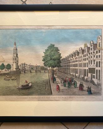Quadro riproduzione veduta isola Neufie Amsterdam