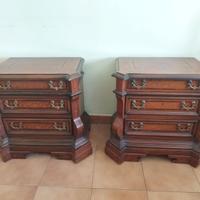 Coppia di comodini arte moderna in legno.