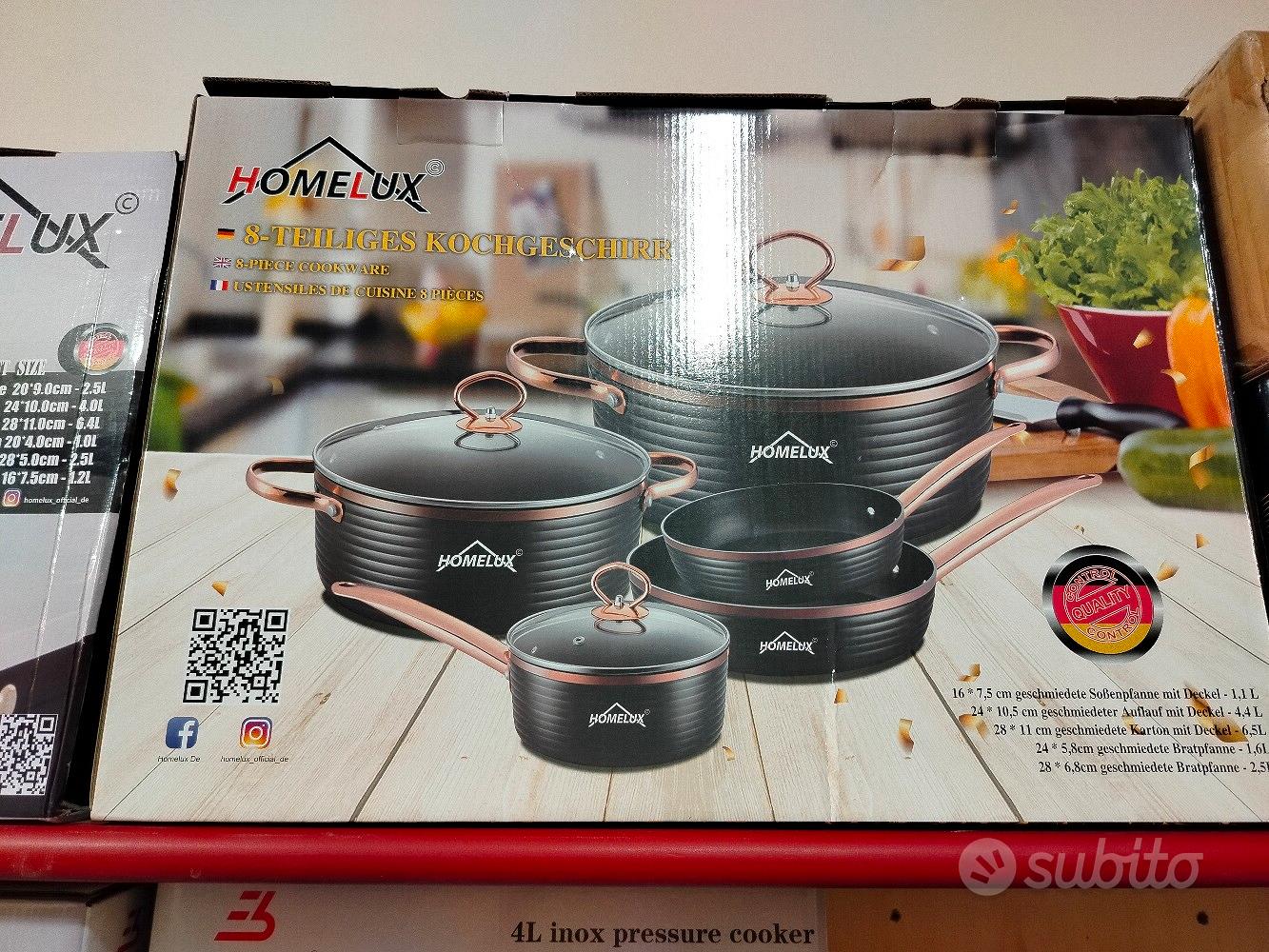 HOMELUX Set di Pentole e Padelle Induzione, Batteria Antiaderente Pentole in Rame 6 Pezzi, con Coperchi, Pentole Induzione Forgiate, Per Tutti i Piani Cottura, Senza pfoa e ptfe