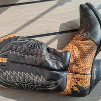 stivaletti pelle pitone 