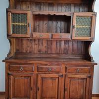 CREDENZA/VETRINA CASTAGNO MASSELLO